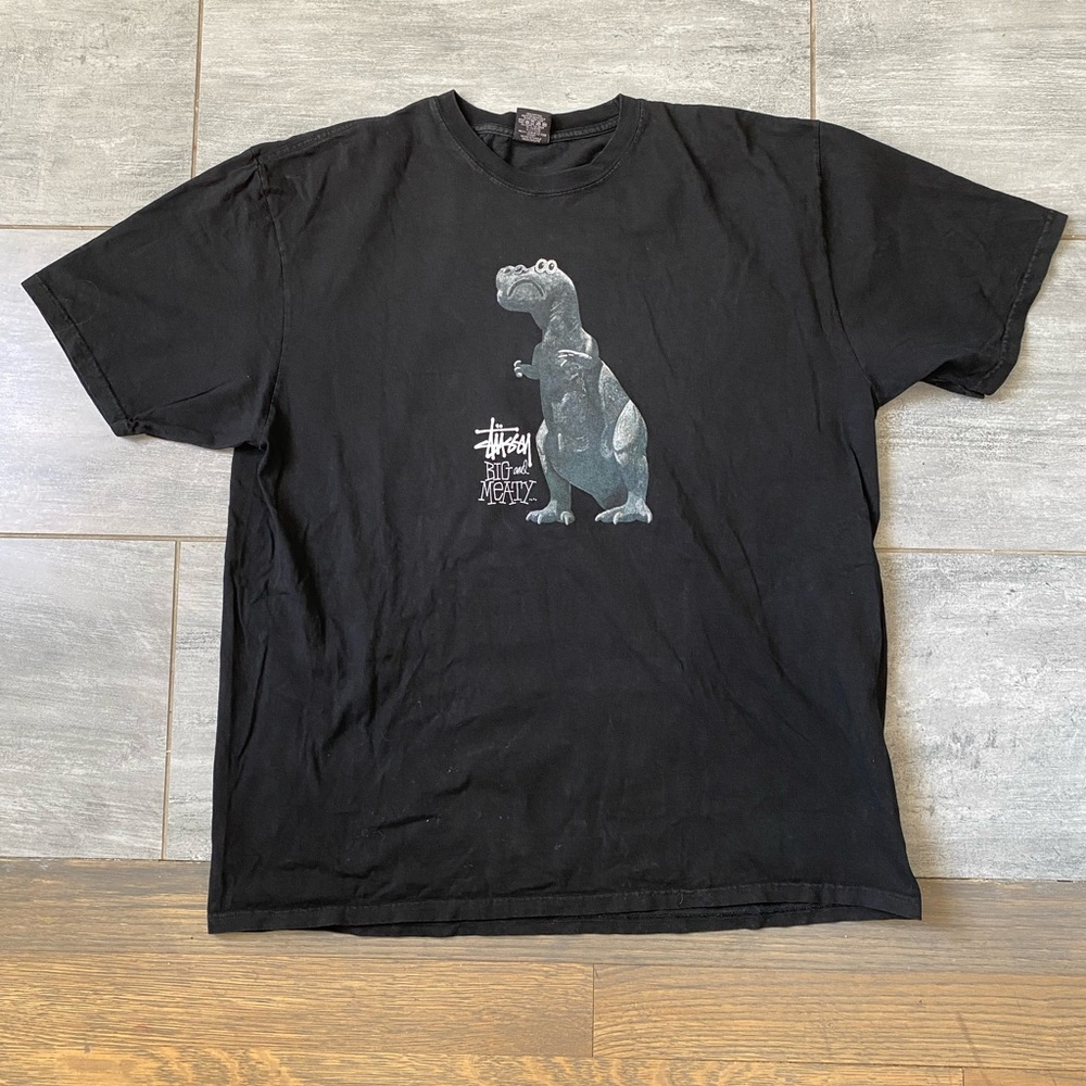 Stussy Big & Meaty Black Tee. STUSSY T-shirt size XL